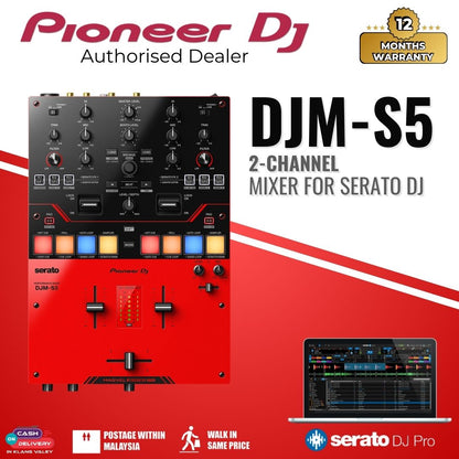 Pioneer DJ DJM-S5 2-channel Mixer for Serato DJ