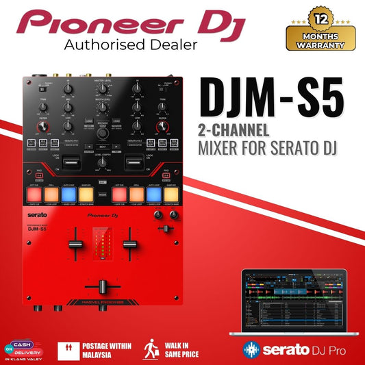 Pioneer DJ DJM-S5 2-channel Mixer for Serato DJ