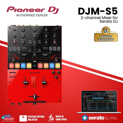 Pioneer DJ DJM-S5 2-channel Mixer for Serato DJ