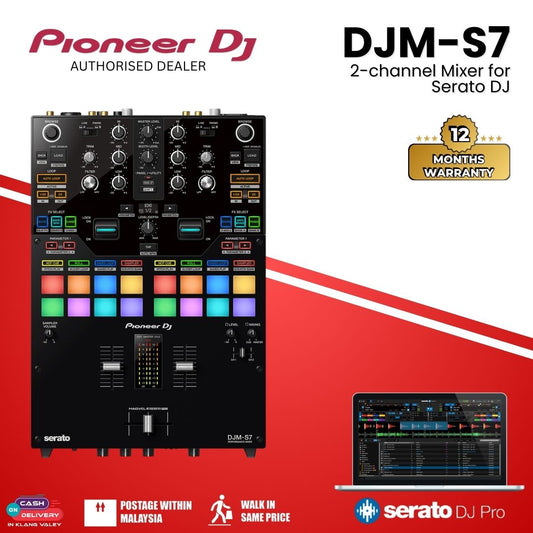 Pioneer DJ DJM-S7 2-channel Mixer for Serato DJ
