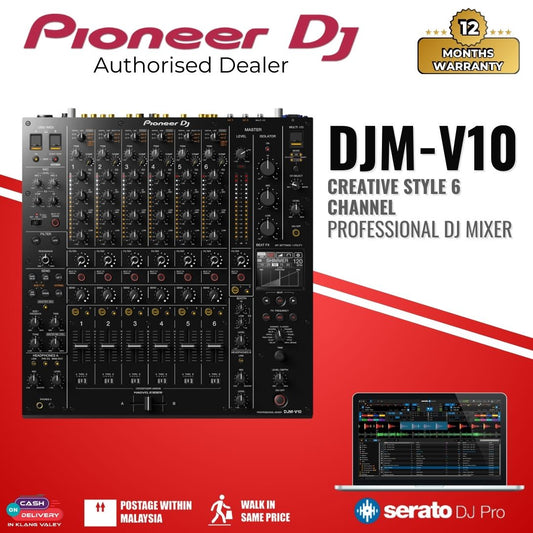 Pioneer DJ DJM-V10 Creative Style 6 Channel Professional DJ Mixer