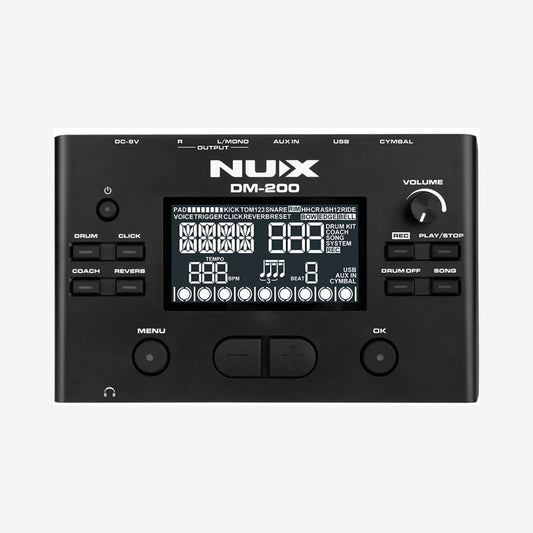 NUX DM-200 All Mesh Head Digital Electronic Drum Basic Package (DM200 DM 200 )