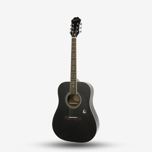 EPIPHONE DR-100 Songmaker 41 inch Dreadnought Acoustic Guitar - Ebony Black ( DR100 / DR 100 / BK )