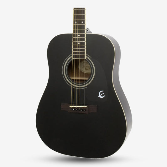 EPIPHONE DR-100 Songmaker 41 inch Dreadnought Acoustic Guitar - Ebony Black ( DR100 / DR 100 / BK )