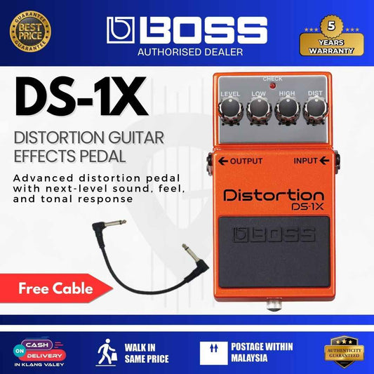 BOSS DS-1X Distortion Guitar Effects Pedal