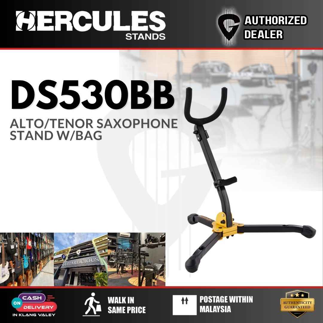 Hercules DS530BB Alto/Tenor Sax Stand with Bag - ( DS530BB )
