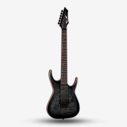 Dean Exile Select Floyd Neck Thru Archtop Electric Guitar Satin Black Burst (2)