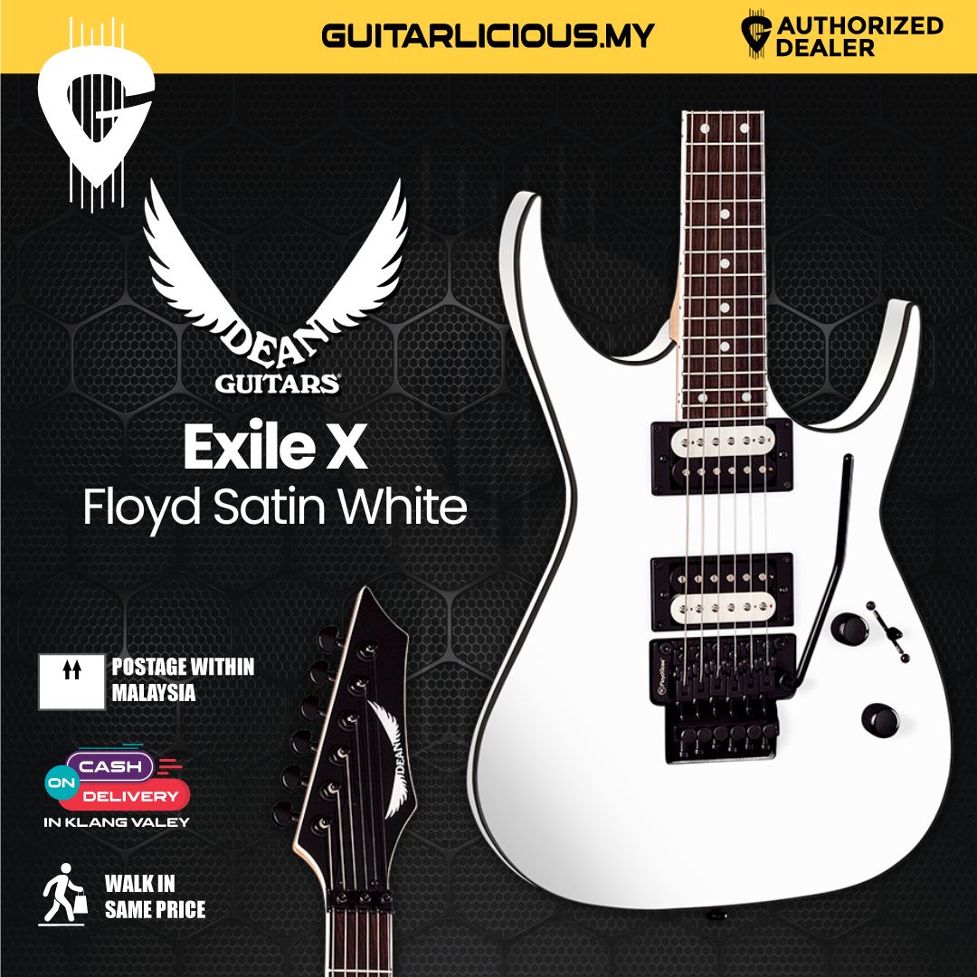 Dean Exile X Floyd Electric Guitar Satin White