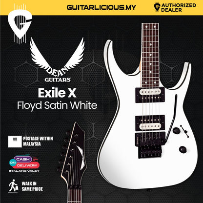 Dean Exile X Floyd Electric Guitar Satin White