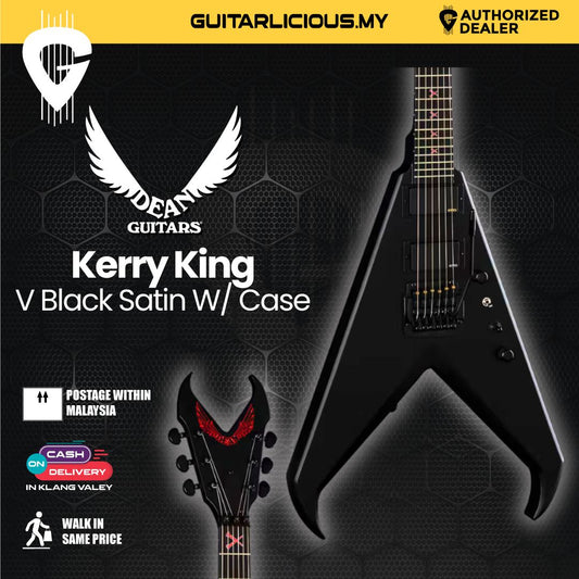 Dean Kerry King V Black Satin Electric Guitar with Case