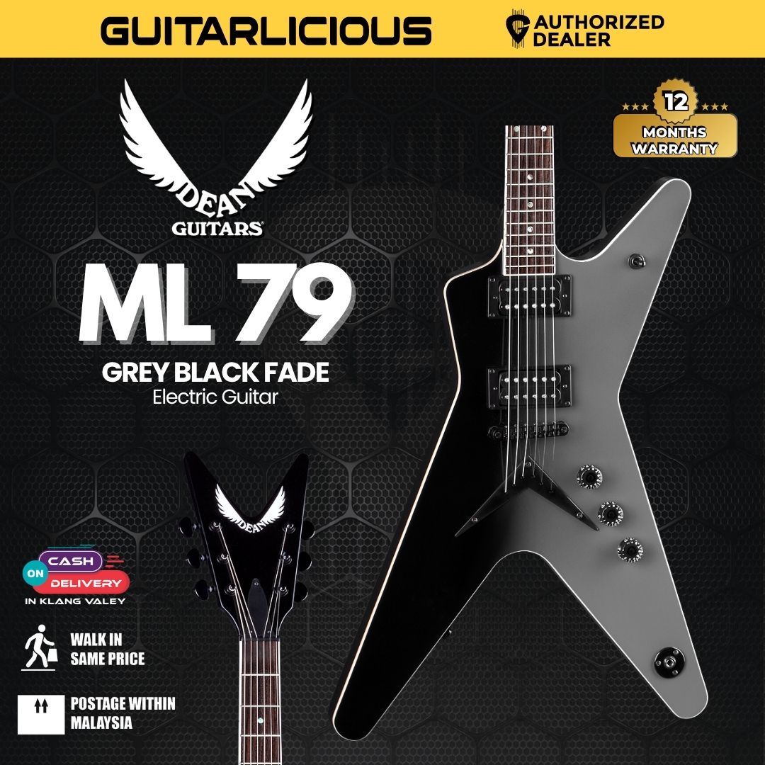Dean ML 79  Electric Guitar Grey Black Fade