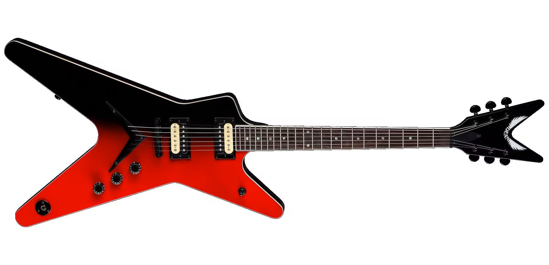 Dean ML 79 Electric Guitar Red Black Fade (2)