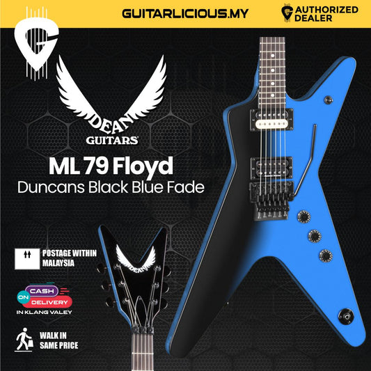 Dean ML 79 Floyd Duncans Electric Guitar Black Blue Fade