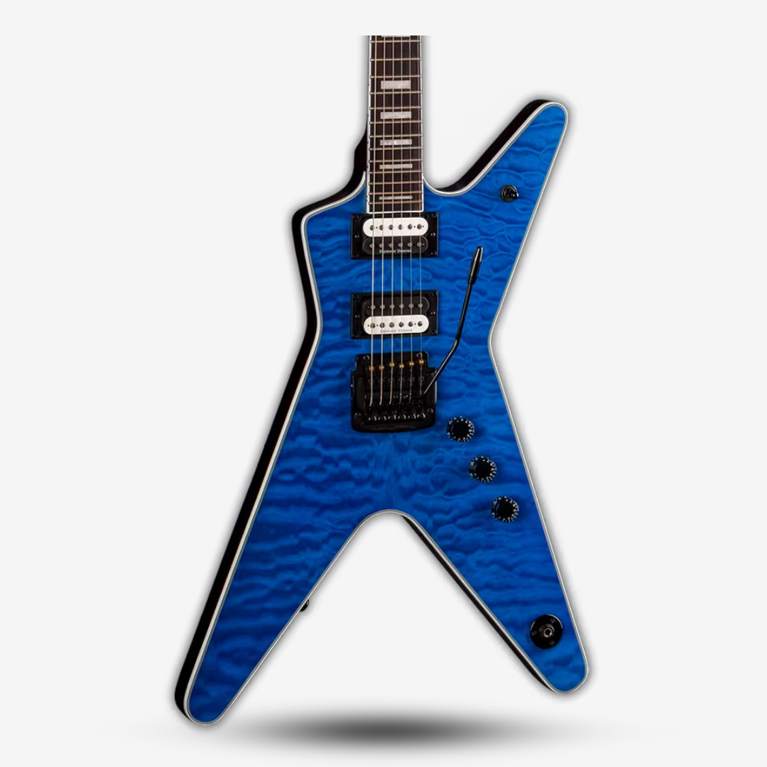Dean ML Select 24 Kahler Quilt Top Electric Guitar Trans Blue (3)