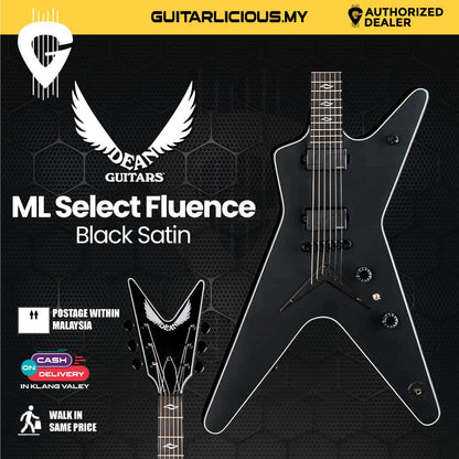 Dean ML Select Fluence Electric Guitar Black Satin