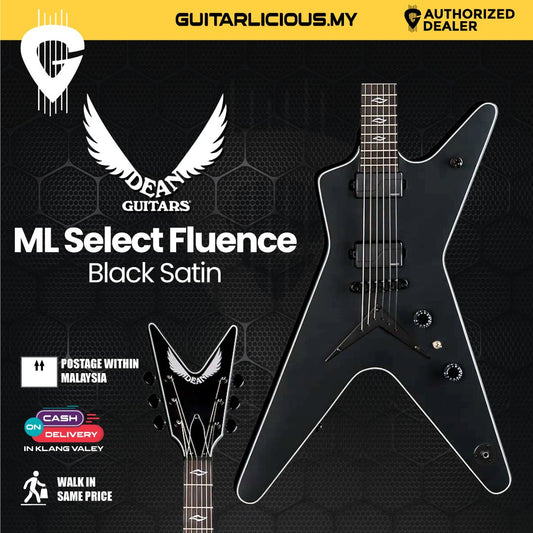 Dean ML Select Fluence Electric Guitar Black Satin