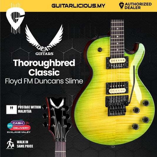 Dean Thoroughbred Classic Floyd FM Duncans Electric Guitar Slime