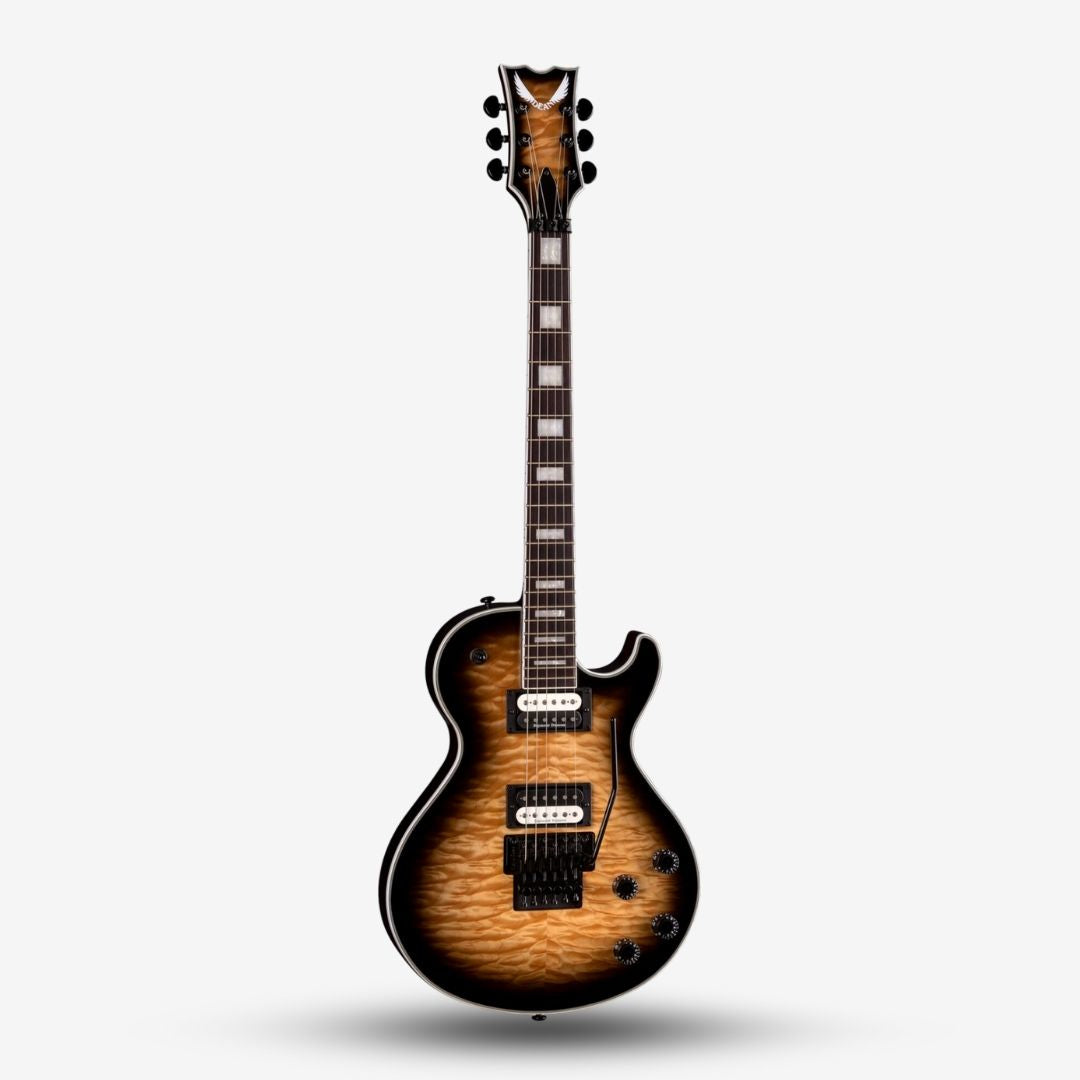 Dean Thoroughbred TB Select Floyd QM Electric Guitar Natural Black Burst (2)