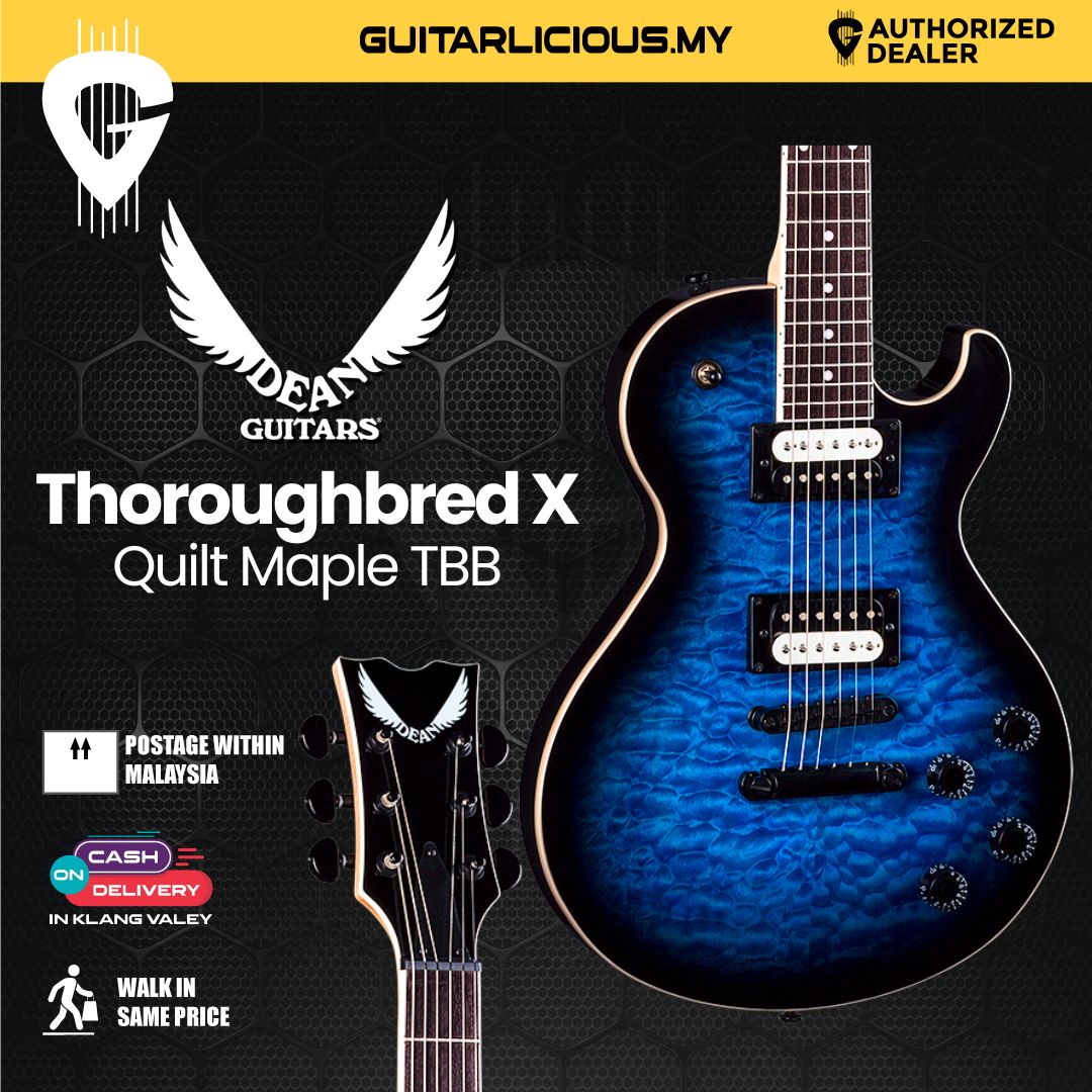 Dean Thoroughbred X Quilt Maple Electric Guitar Trans Black Burst (TBB)