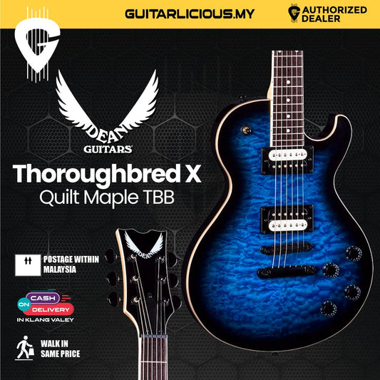 Dean Thoroughbred X Quilt Maple Electric Guitar Trans Black Burst (TBB)