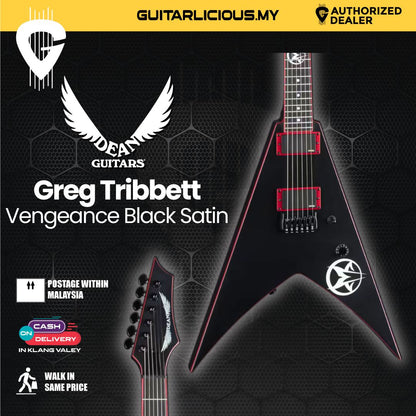 Dean Vengeance Greg Tribbett Black Satin Electric Guitar