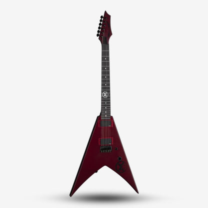 Dean Vengeance Greg Tribbett Met Red Satin Electric Guitar (2)