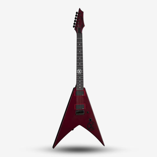 Dean Vengeance Greg Tribbett Met Red Satin Electric Guitar (2)