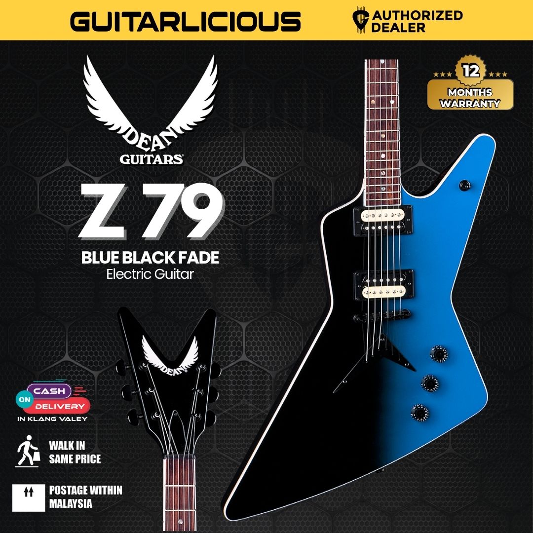 Dean Z 79 Electric Guitar Blue Black Fade
