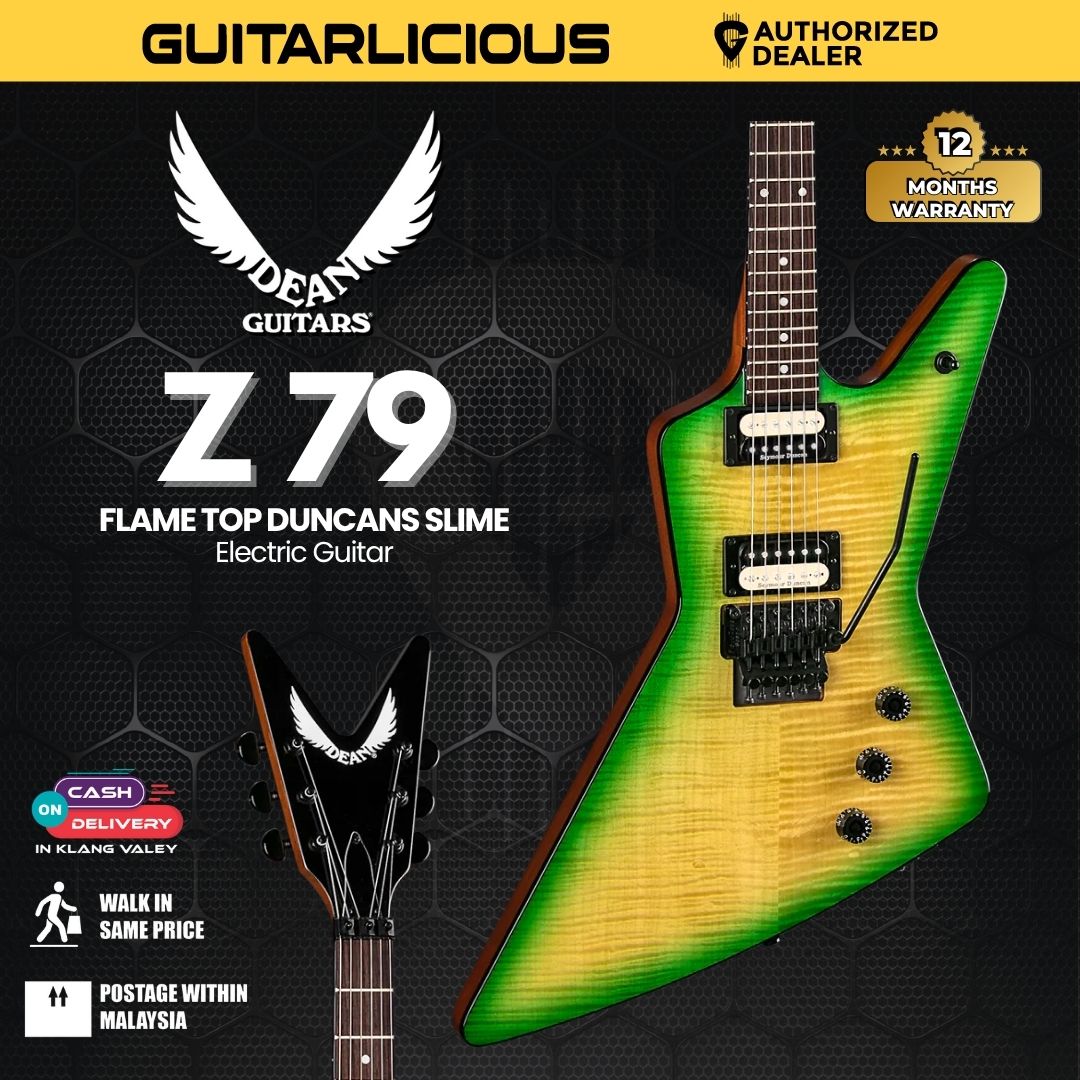 Dean Z 79 Flame Top Electric Guitar Duncans Slime