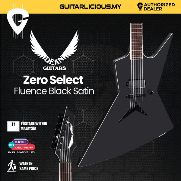 Dean Zero Select Fluence Electric Guitar – Black Satin - Website Clearance