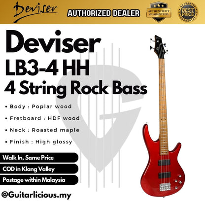 Deviser LB3-4 HH 4 String Rock Bass - (LB3-4 , LB3)
