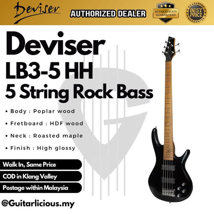 Deviser LB3-5 HH 5 String Rock Bass - ( LB3-5, LB3 )