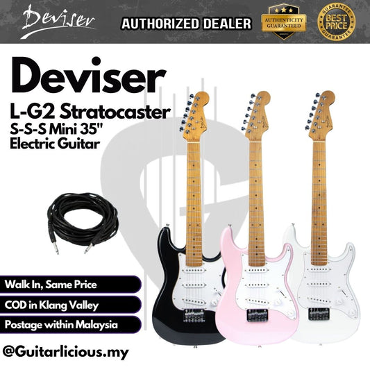 Deviser L-G2 S-S-S Stratocaster Mini 35" Electric Guitar