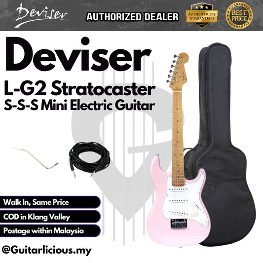 Deviser L-G2 S-S-S Stratocaster Mini Electric Guitar