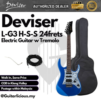 Deviser L-G3 H-S-S 24frets Electric Guitar With Tremolo