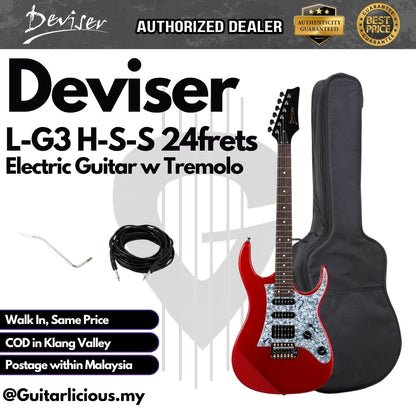 Deviser L-G3 H-S-S 24frets Electric Guitar With Tremolo