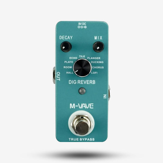 M-vave Digital Reverb Guitar Effect Pedal 9 Reverb Types True Bypass Fully Metal Shell Dig Reverb Guitar Pedal