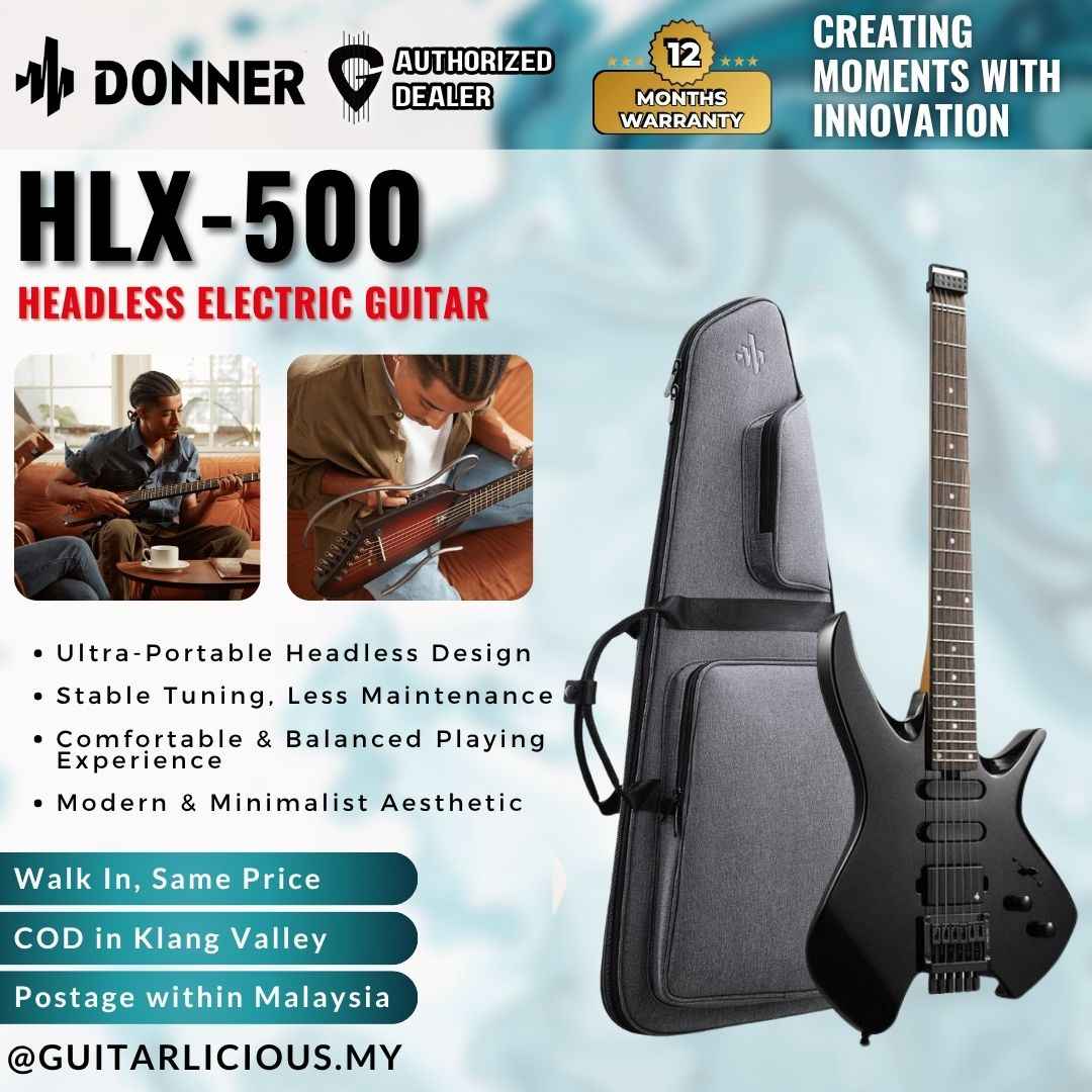 Donner HLX-500 Headless Electric Guitar - ( HLX-500 / HLX 500