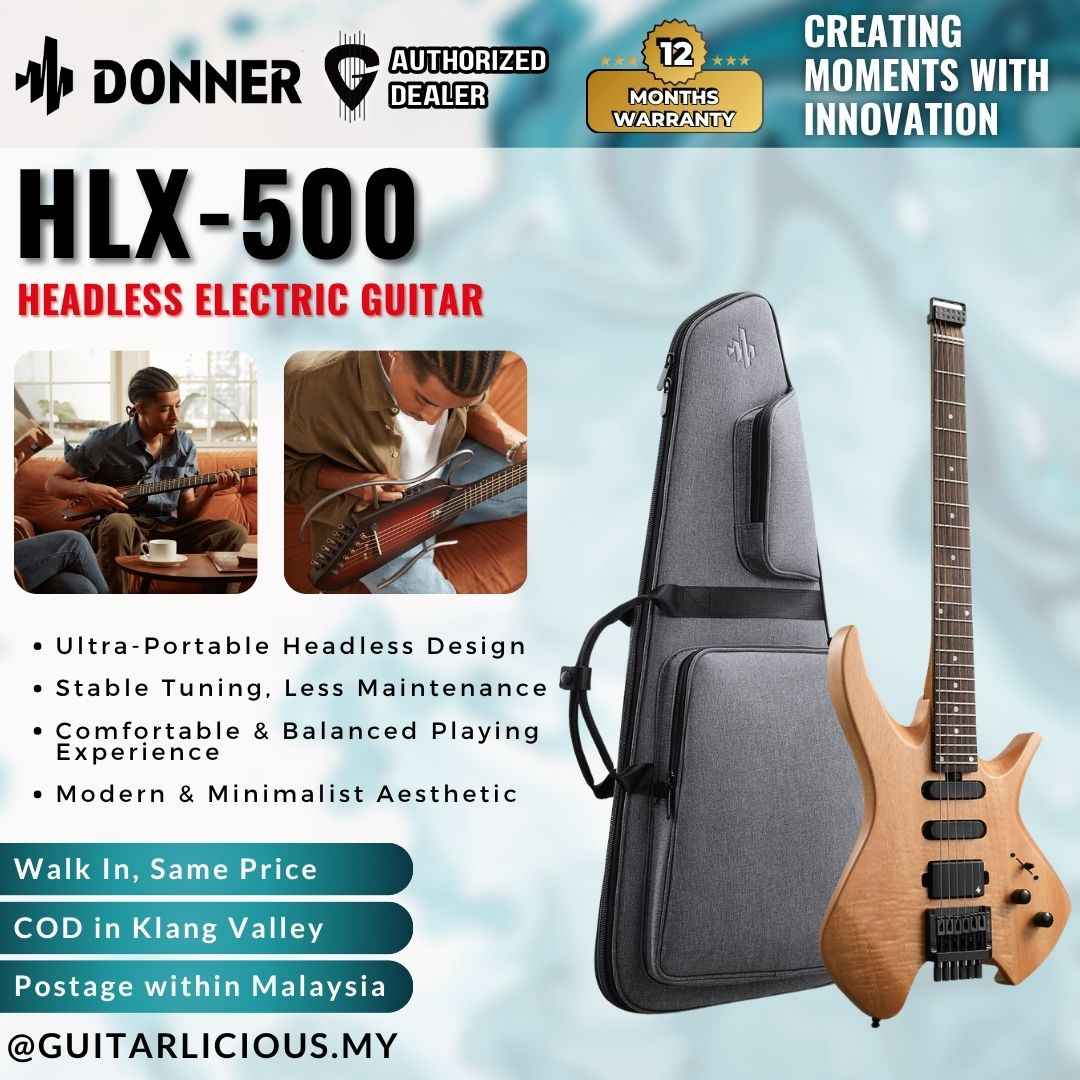 Donner HLX-500 Headless Electric Guitar - ( HLX-500 / HLX 500 )