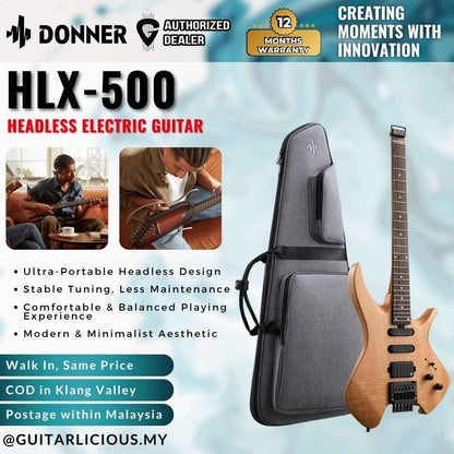 Donner HLX-500 Headless Electric Guitar - ( HLX-500 / HLX 500 )