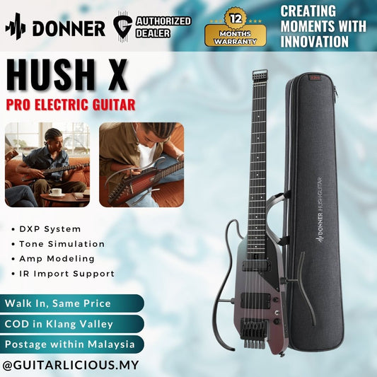 Donner HUSH-X PRO Electric Guitar - ( HUSH-X  / HUSH X  / HUSHX )