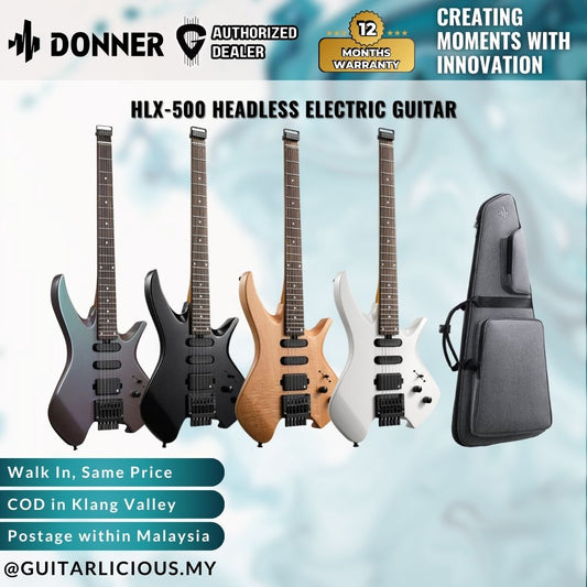Donner HLX-500 Headless Electric Guitar - ( HLX-500 / HLX 500 )