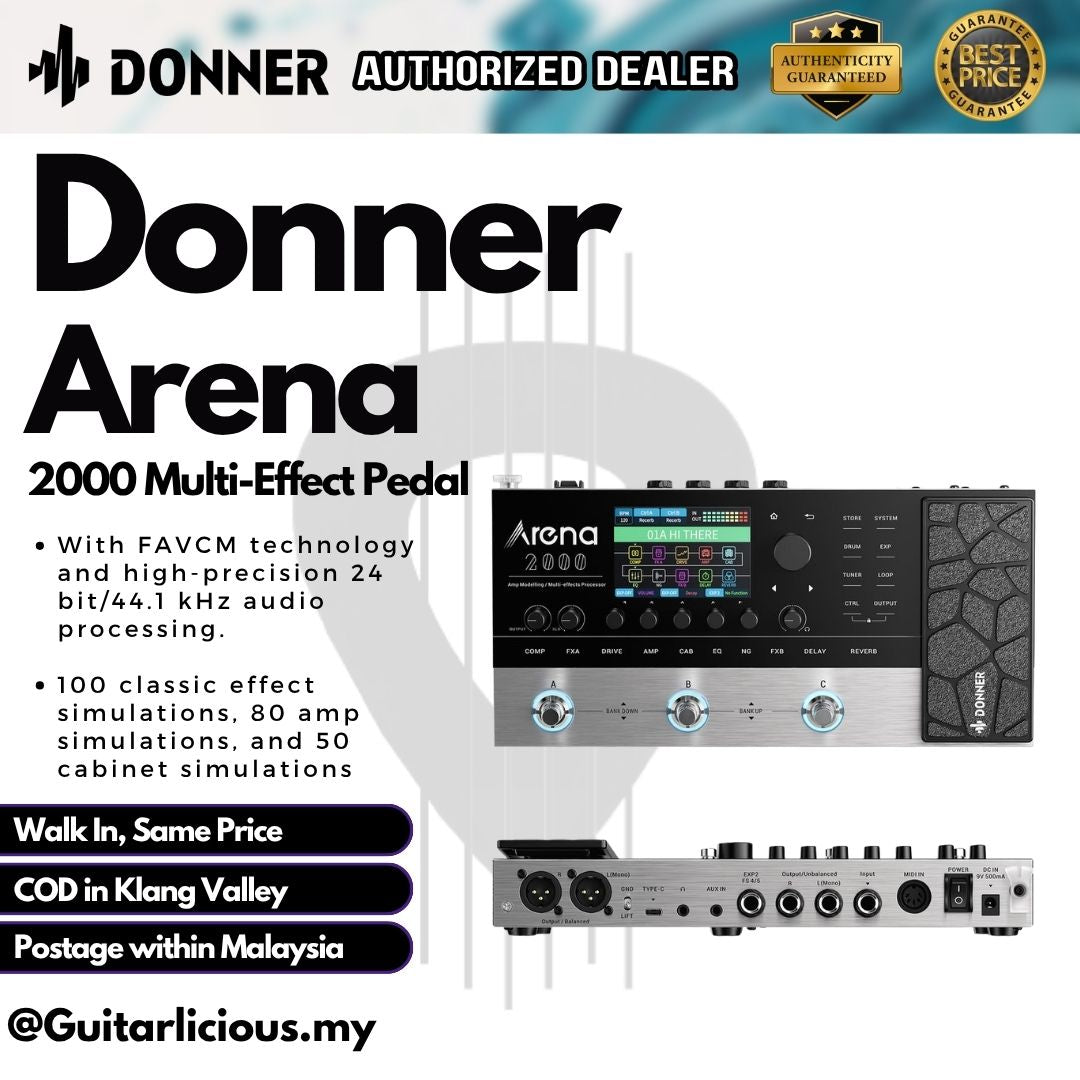 Donner ARENA 2000 Multi-FX Pedal Amp Modeller - ( EC1790 )