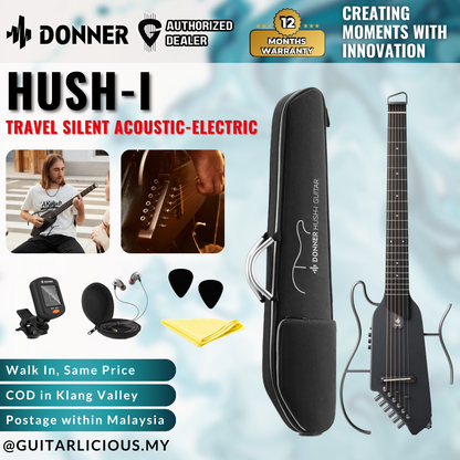 Donner HUSH-I Acoustic-Electric Guitar Kit for Travel Silent Practice ( HUSH I )