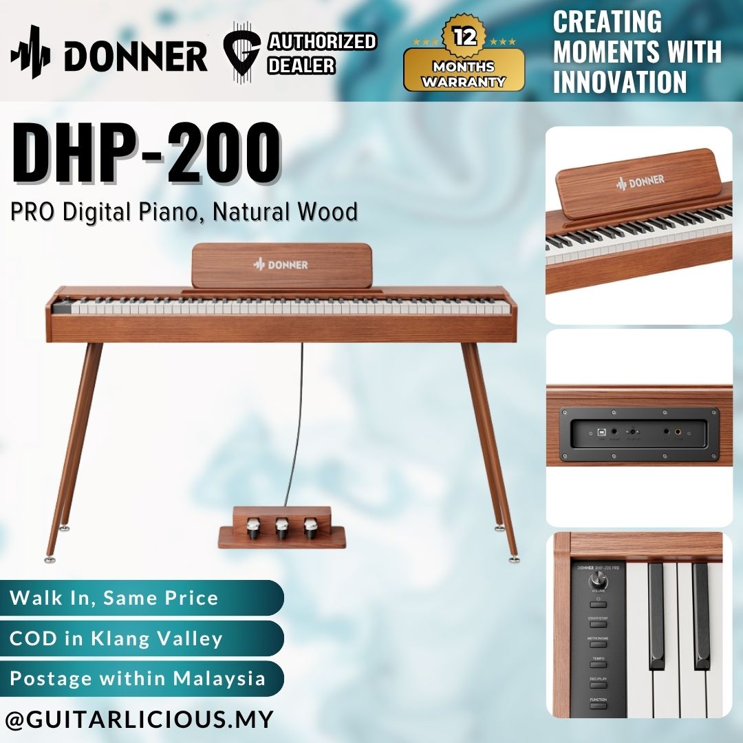 Donner DHP-200 PRO Digital Piano, Natural Wood - ( EC7227 / DHP-200 )