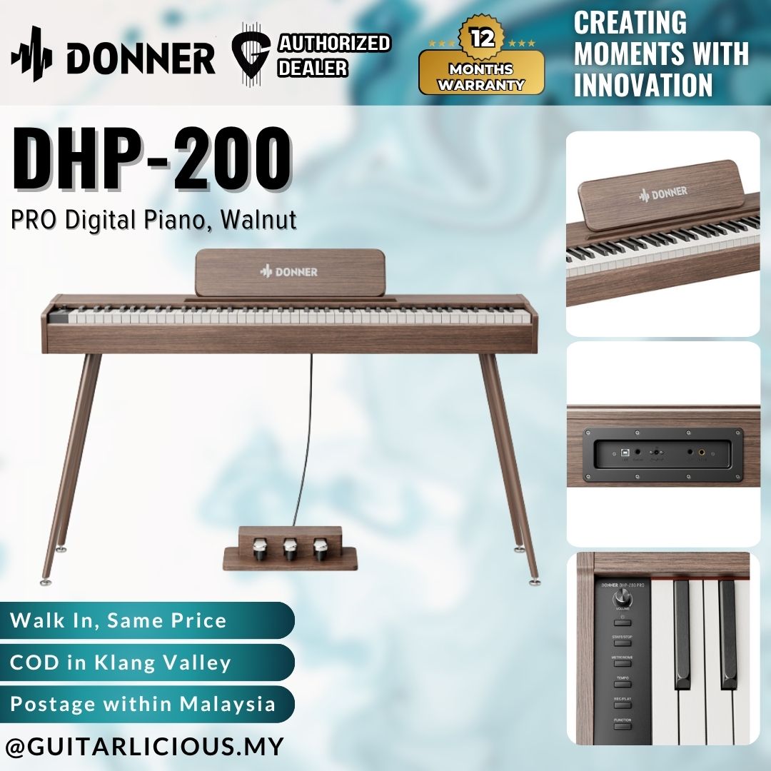 Donner DHP-200 PRO Digital Piano, Walnut - ( EC7455 / DHP-200 )