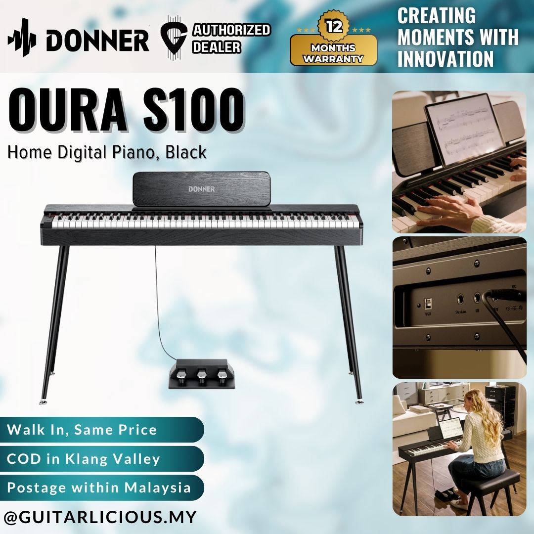 Donner OURA S100 88-Key Home Digital Piano, Black - ( EC6972 / S100 )