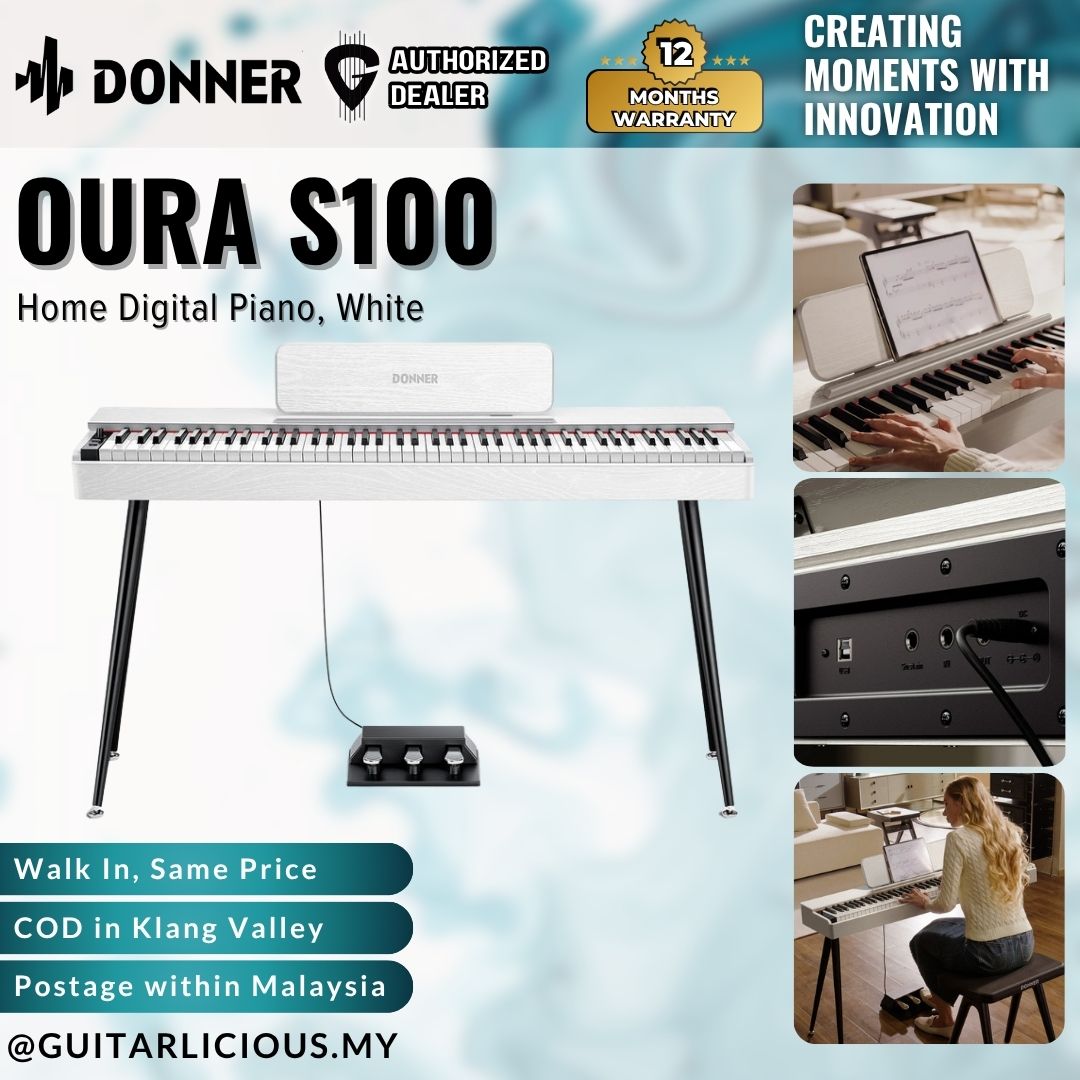 Donner OURA S100 88-Key Home Digital Piano, White - ( EC7236 / S100 )