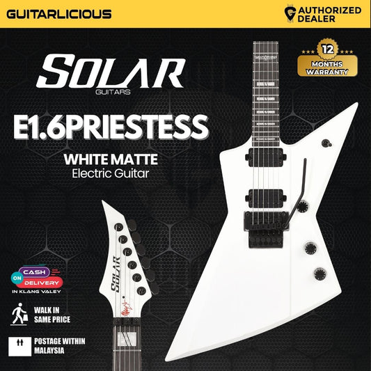 Solar E1.6 Priestess White Matte Electric Guitar