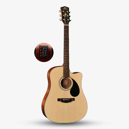 KEPMA EDC 41 inch Dreadnought Semi Acoustic Guitar w K1 EQ - Natural -  ( B-STOCK )